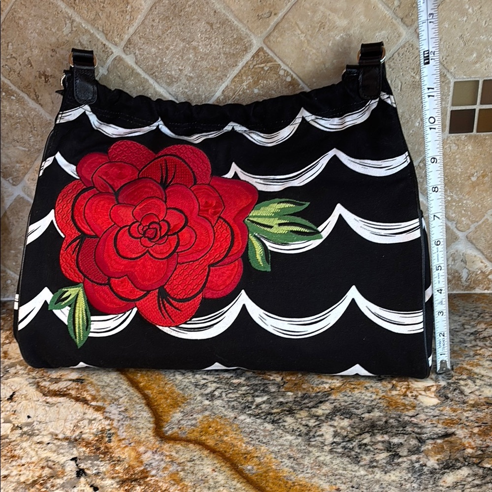 Brighton Black and Red Floral Bag - Picture 10 of 13